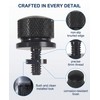 BTACGWP Motorcycle Seat Bolts Black 6 mm (Pack of 2)