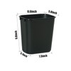 ToiULik 6 Pack Black Small Trash Can with 2 Roll