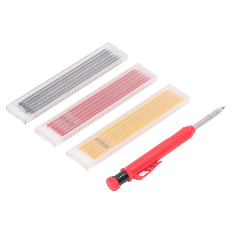 19Pcs Carpenter Pencil Set ABS Tungsten Carbide Construction Carpenter Marker