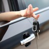 SUPVOX Metal Carabiner Keychain 4pcs PU Leather Key Ring Holder