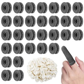 Finger Bob Finger Bandage, Finger Bob, Finger Cot Bandage, Finger Bob, Finger Protector, Tube Bandage, Finger Tubular Bandage, Black with 20 Latex Finger Cots Pack of 30