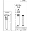Westbrass F400 Under Sink In-Line Water Filter Unit and Cartridge