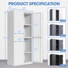 DNA MOTORING Metal Storage Cabinet, 71'' Locking Cabinet with 4