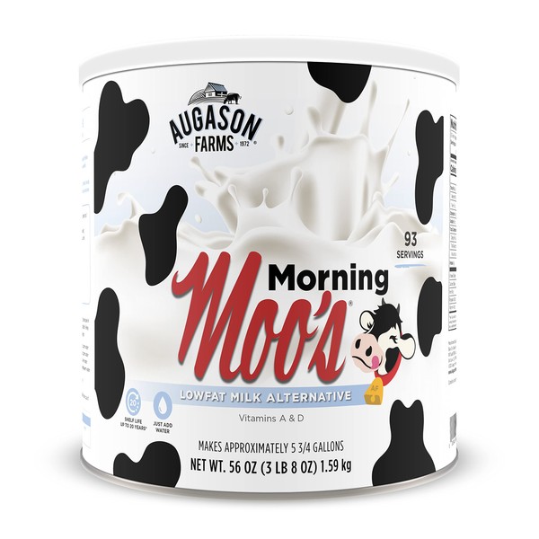 Augason Farms Morning Moo's Low Fat Milk Alternative 56 oz #10 Can