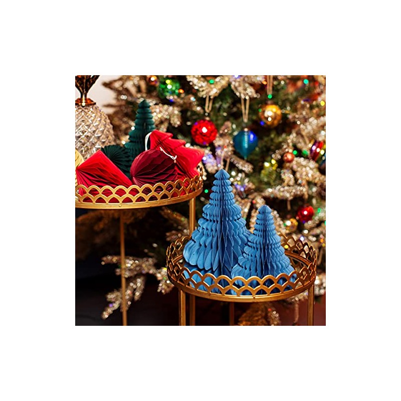 Sass & Belle Blue Honeycomb Tree Standing Decoration - Set