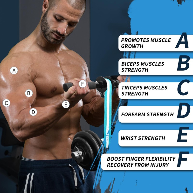 Wrist Forearm Roller Strengthener Exerciser：Forearm Blaster Forearm Roller Grip Strength