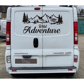 1x Wild Adventure Car/Van/Camper Decal Compatible with Vauxhall Vivaro Vinyl Graphics v3