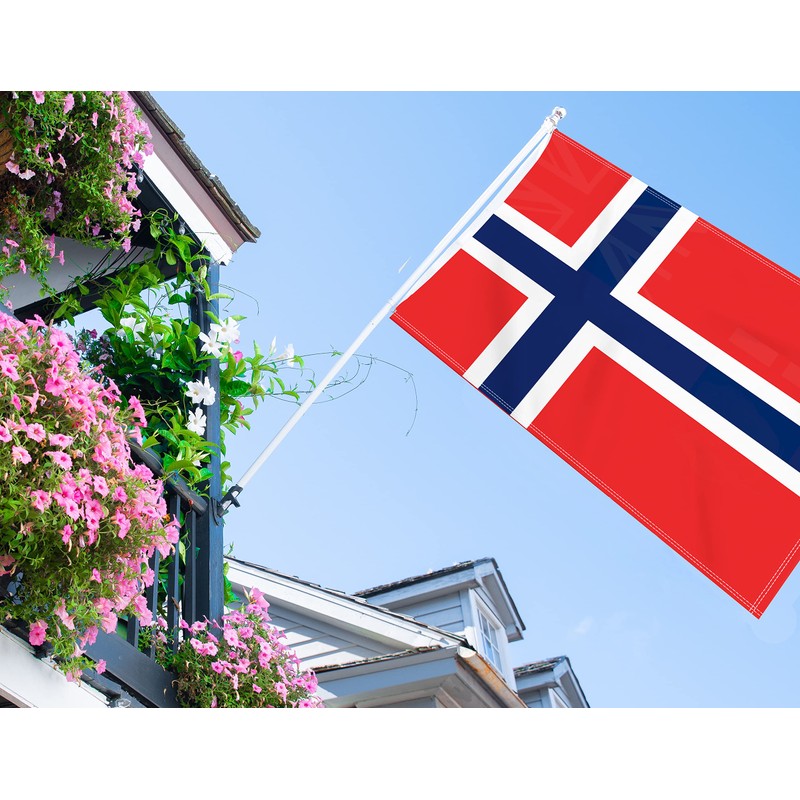 3×5 FT Norway Flag, Large 100D Norwegian National Outdoor Banner,Doube