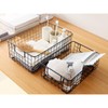 Kingrol 2 Pack Wire Storage Baskets with Handles, Metal Organizer