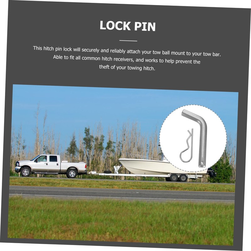 Zerodeko 2pcs Trailer Lock Pin Coated Hitch Pin with Treatment