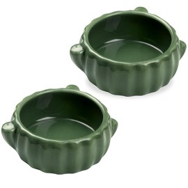 2PCS Food Bowl for Hamster Cactus Drinking Bowl Waterproof Food Dish Ceramic Feeding Bowls for Small Animals, Birds, Guinea Pig, Chipmunk