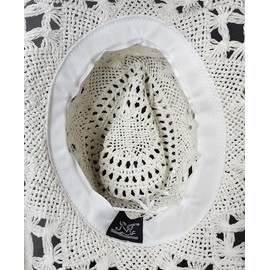 Modestone Straw Cowboy Hat Breezer Adjustable Size XS-L Turquoise-Like Hatband White One Size