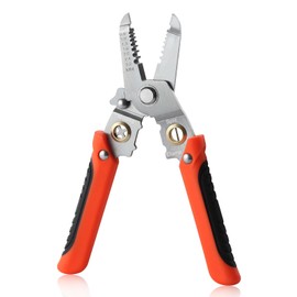 GOLD DEER Wire Stripper, Electrician, Multi-functional Strip Plier, Auto Multi Stripper, Usage Range: 0.03 - 0.13 inch (0.8 - 3.2 mm²) (10AWG-22AWG) Electrician Multi-functional Wire Stripper, High