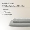 Sijo AiryWeight Tencel Sheet Set, 100% Lyocell Derived from Eucalyptus,