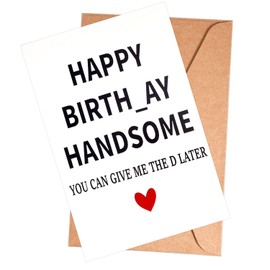 Funny Birthday Card for Men, Happy Birthday Card with Envelope Humorous Birthday Gifts for Him Boyfriend Husband Fiance (Pattern 2)
