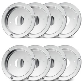 XtraGlow 8Pcs Stainless Steel Watermelon Light Bunk Adapters Bezel Covers & Mounting Brackets (Lights Not Included)