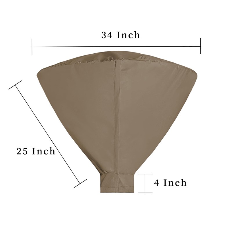 Easy-Going Patio Heater Head Cover, Outdoor Round 35"D Heater Cover,