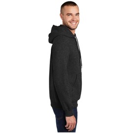 Port & Co Essential Fleece Pullover Hooded Sweatshirt-PC90H-2XL-Black Heather