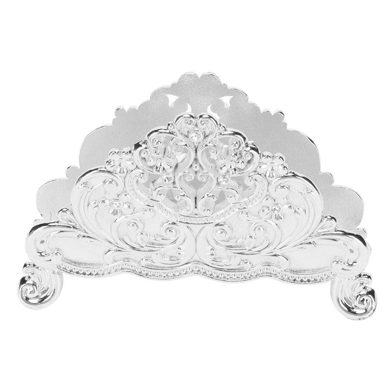 Napkin Holder European Style Metal Hollow Flower Pattern Paper Tissue