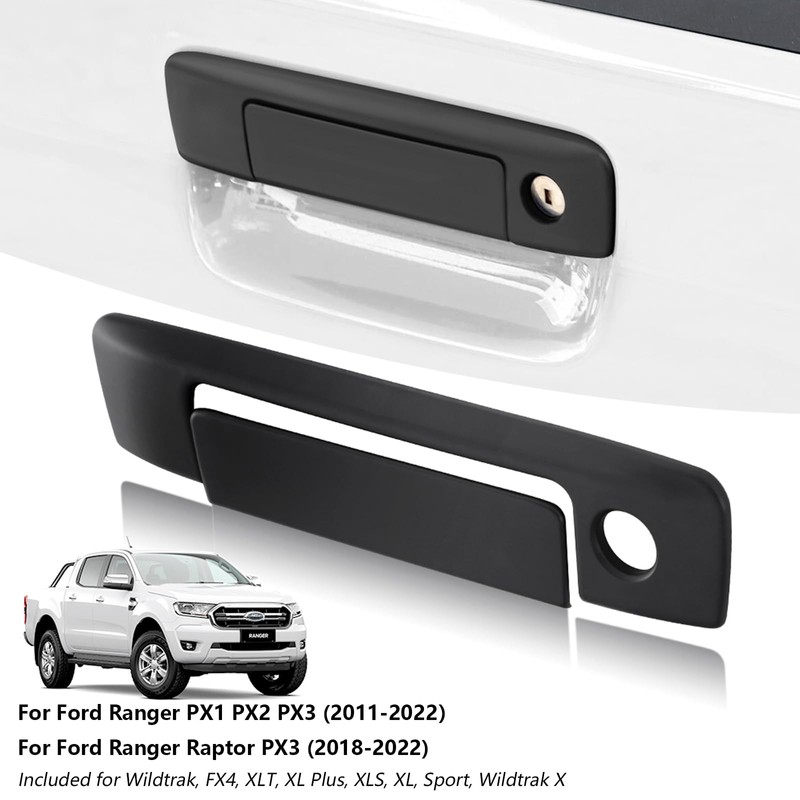 SUERAUTO4X4 Tailgate Handle Cover Trim for Ford Ranger PX1 PX2