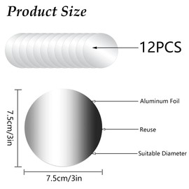 Pack of 12 Wine Pourers Drip-Free Reusable Drip-Free Pourers Aluminium Foil Drop Stop Pouring Aid Disc Pourer, Wine Pourer for Wine Bottles Wedding Party Birthday