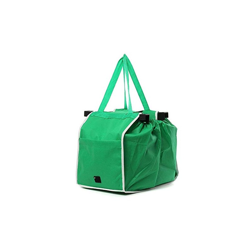 BrilliantJo Set of 2 Reusable Shallow Supermarket Grocery Shopping Trolley