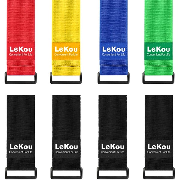 LeKou Elastic Cable Ties with Velcro Fastener 5 cm x
