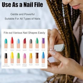 Kit de brillo de uñas de nano cristal, pulidor de uñas multiusos para dar forma y pulir uñas naturales, juego de limas de uñas de cristal fino, herram