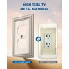 DEWENWILS 8-Pack Duplex Wall Plate, Metal Wall Outlet Cover for