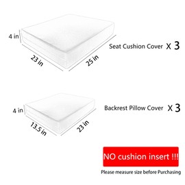 SUSIE'S GARDEN 6 pcs Outdoor Cushion Slipcovers Outdoor Patio Cushions Covers Replacement Waterproof with Zipper w/3 Seat Cushion Covers and 3 Backrest Pillow Covers Red, Covers Only