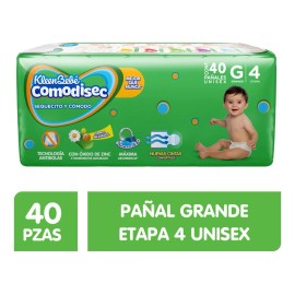 Pañales Kleenbebé Comodisec Etapa 4 Unisex 40 Piezas