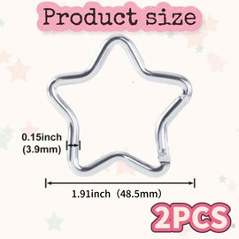 Liahelianx Star Shaped Climbing Buckle - Heavy Duty Aluminum Alloy Rustproof Snap Hook for Camping, Hiking, Outdoor Gear, Multi-Purpose Key Holder