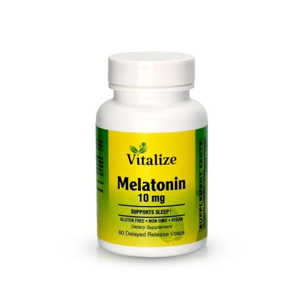 Vitalize Sleep Support: 10mg Melatonin & Vitamin B6 Enhanced Formula