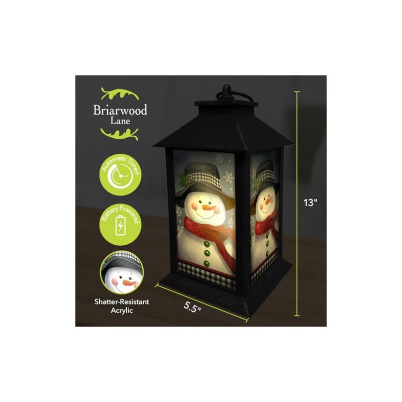 Briarwood Lane Smiling Snowman Lantern