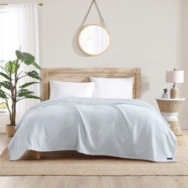 Tommy Bahama - King Blanket, Ultra Soft Plush Fleece Bedding, Cozy & Warm Home Decor (Light Blue, King)