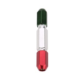 Double End Pin Gage Handle Aluminum Alloy Go and No-Go Gauge Handle Detachable Plug Gauge Handle Portable Green and Red End(1-2mm)
