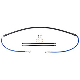 Tusk Front Motorcycle Steel Braided Brake Line Standard Length Blue Compatible with Yamaha WR250R 2008-2020/WR250F 2005-2013