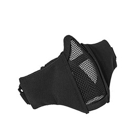 GES Royal Airsoft Steel Mesh Folding Face Mask - Black