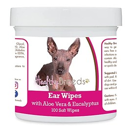 Healthy Breeds Xoloitzcuintli Ear Cleaning Wipes with Aloe & Eucalyptus for Dogs 100 Count