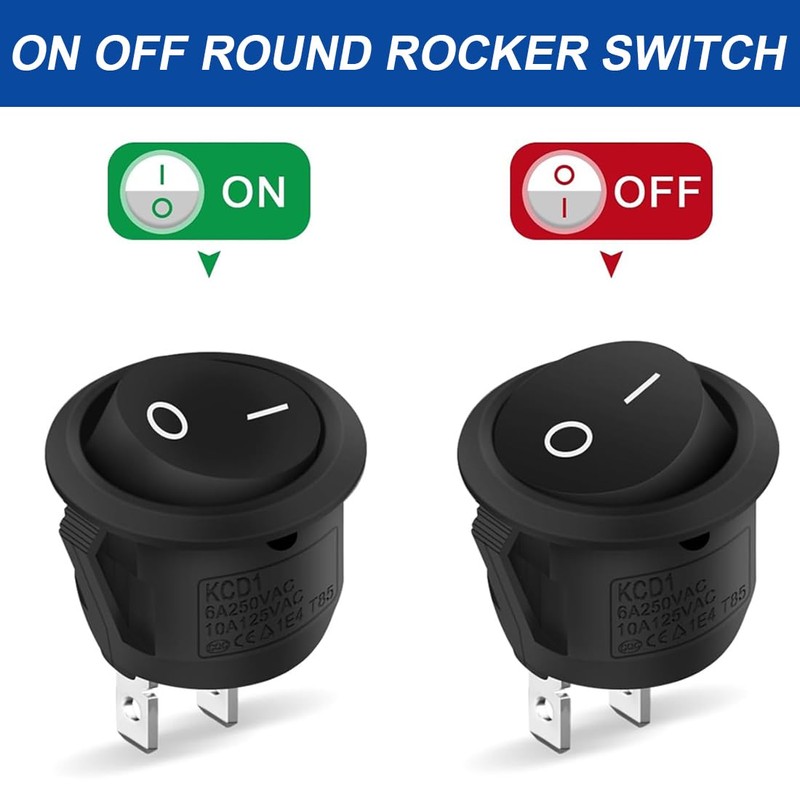 EIH1 Pack of 15 Toggle Switch 12 V On/Off Lockable
