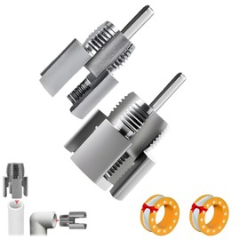 Integrated Internal & External Pipe Threading Tool PVC Pipe Threader Set Pipe Thread Cutting Tool 1/2" & 3/4" NPT Water Pipe Internal and External Integrated Threader Kit (3/4"+1/2")