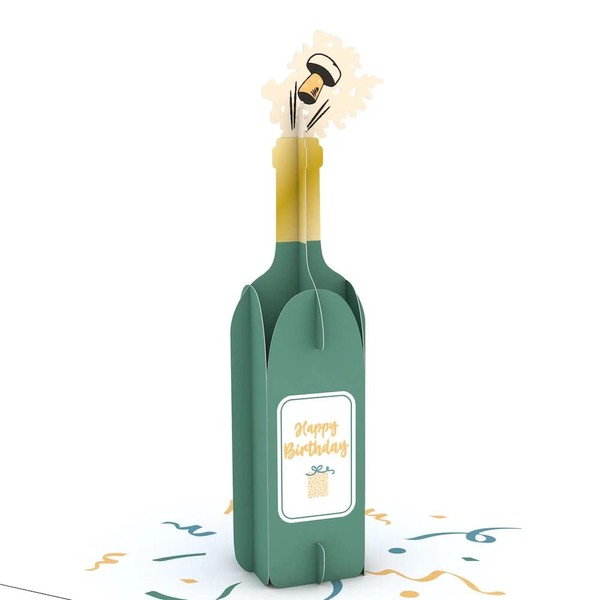 Lovepop Happy Birthday Cheers: Paperpop® Card – Handcrafted 3D Pop-Up