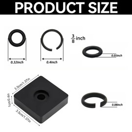 Xiciki 12PCS Impact Wrench Retaining Ring Kit, 6 Sets 3/8" & 6 Sets 1/2" Impact Friction Rings with O-Ring, Including Retainer Ring Anvil Install Tool Compatible with Milwaukee Impact Wrench