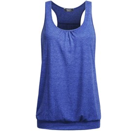 Beyove Open Back Workout Tank Top Shirts Activewear Exercise Athletic Yoga Tops for Women Blue
