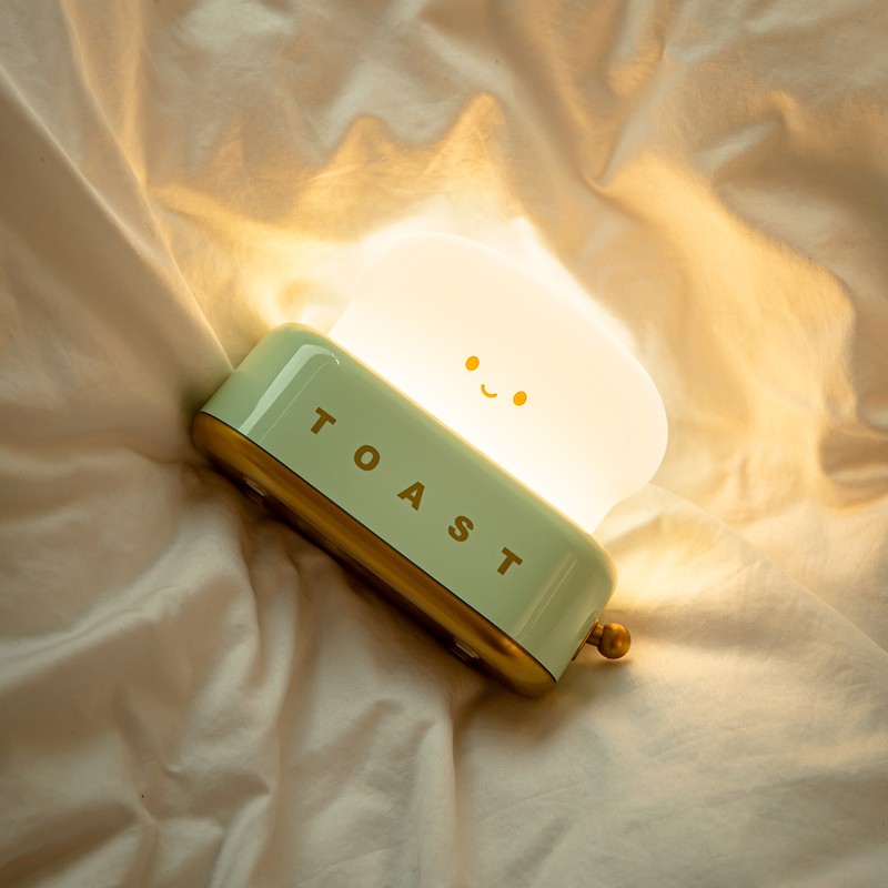 LED Bread Emotion Machine Night Light Eye Protection Portable Imitation
