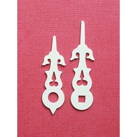 anbcollectibles Cuckoo Clock Hands 64mm (2 9/16") White (Square Hole)