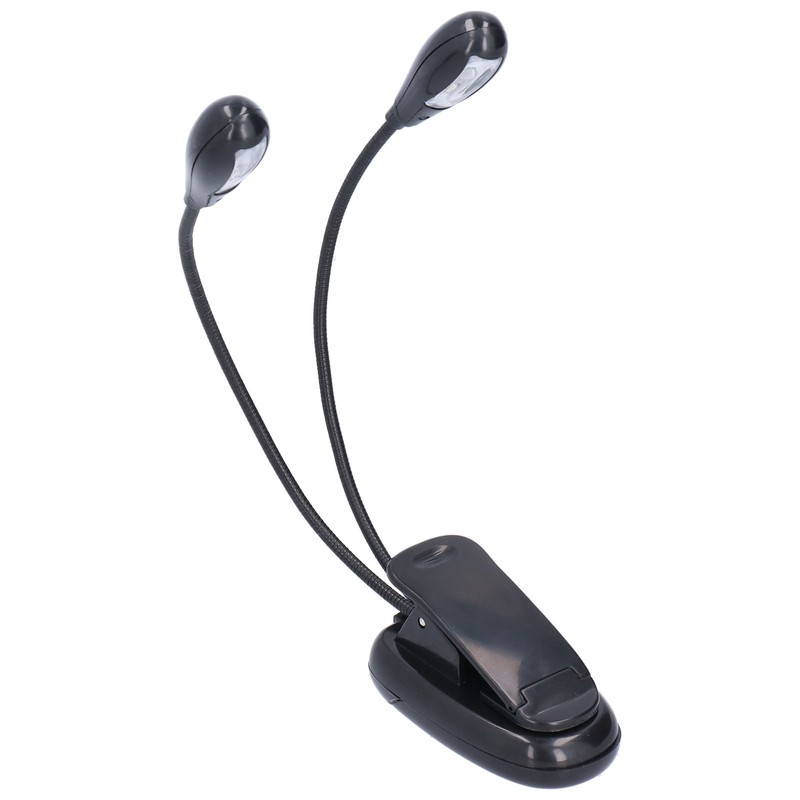 LED Book Light Eye Protecting 360° Rotatable White Light Double