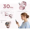 YUEHEMEI Clip on Open Ear Wireless Earbuds with Snowflake Earrings