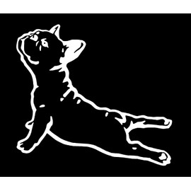French Bulldog NOK Decal Vinyl Sticker |Cars Trucks Vans Walls Laptop| White |5.5 x 5.0 in|NOK2270