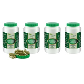VITA IDEAL VITAIDEAL Vegan® Fennel Seeds 4 x 360 Capsules Foeniculum Vulgare Daily Serving 900 mg Fennel Seeds Pure Powder Natural, Vegetable and No Additives